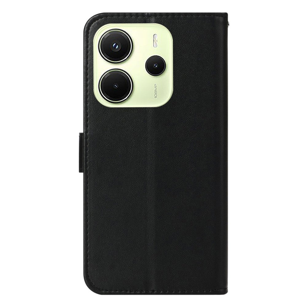 For Xiaomi Redmi Note 14 4G (163.25mm) Case with Card Holder PU Leather Flip Wallet Phone Cover