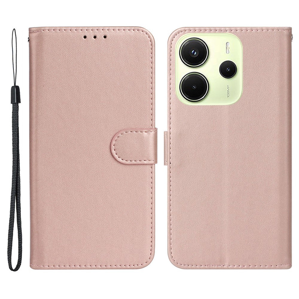 For Xiaomi Redmi Note 14 4G (163.25mm) Case with Card Holder PU Leather Flip Wallet Phone Cover