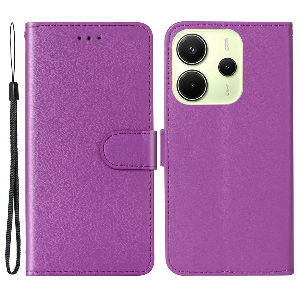 For Xiaomi Redmi Note 14 4G (163.25mm) Case with Card Holder PU Leather Flip Wallet Phone Cover