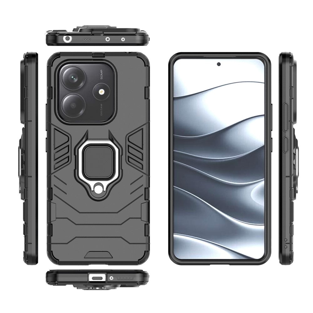 For Xiaomi Redmi Note 14 5G Case PC + TPU Protective Phone Cover with Ring Kickstand