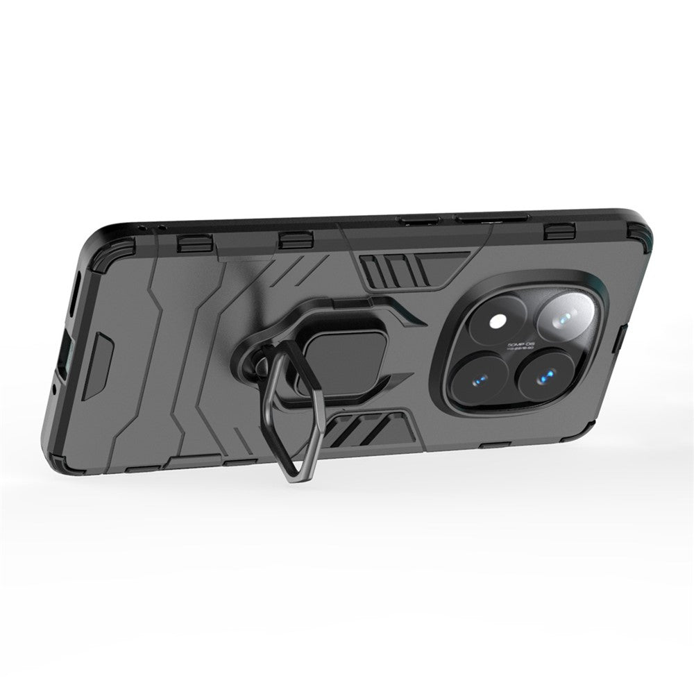 For Xiaomi Redmi Note 14 Pro 5G / Poco X7 5G Case PC + TPU Protective Phone Cover with Ring Kickstand