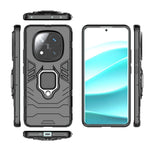 For Xiaomi Redmi Note 14 Pro 5G / Poco X7 5G Case PC + TPU Protective Phone Cover with Ring Kickstand