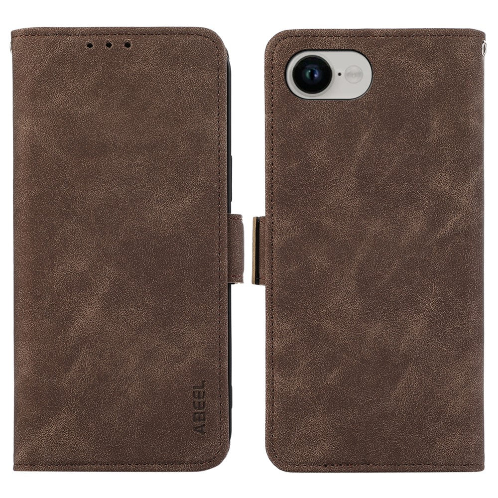 ABEEL For iPhone 17th / 16th Case PU Leather Folio Stand View RFID Blocking Phone Cover
