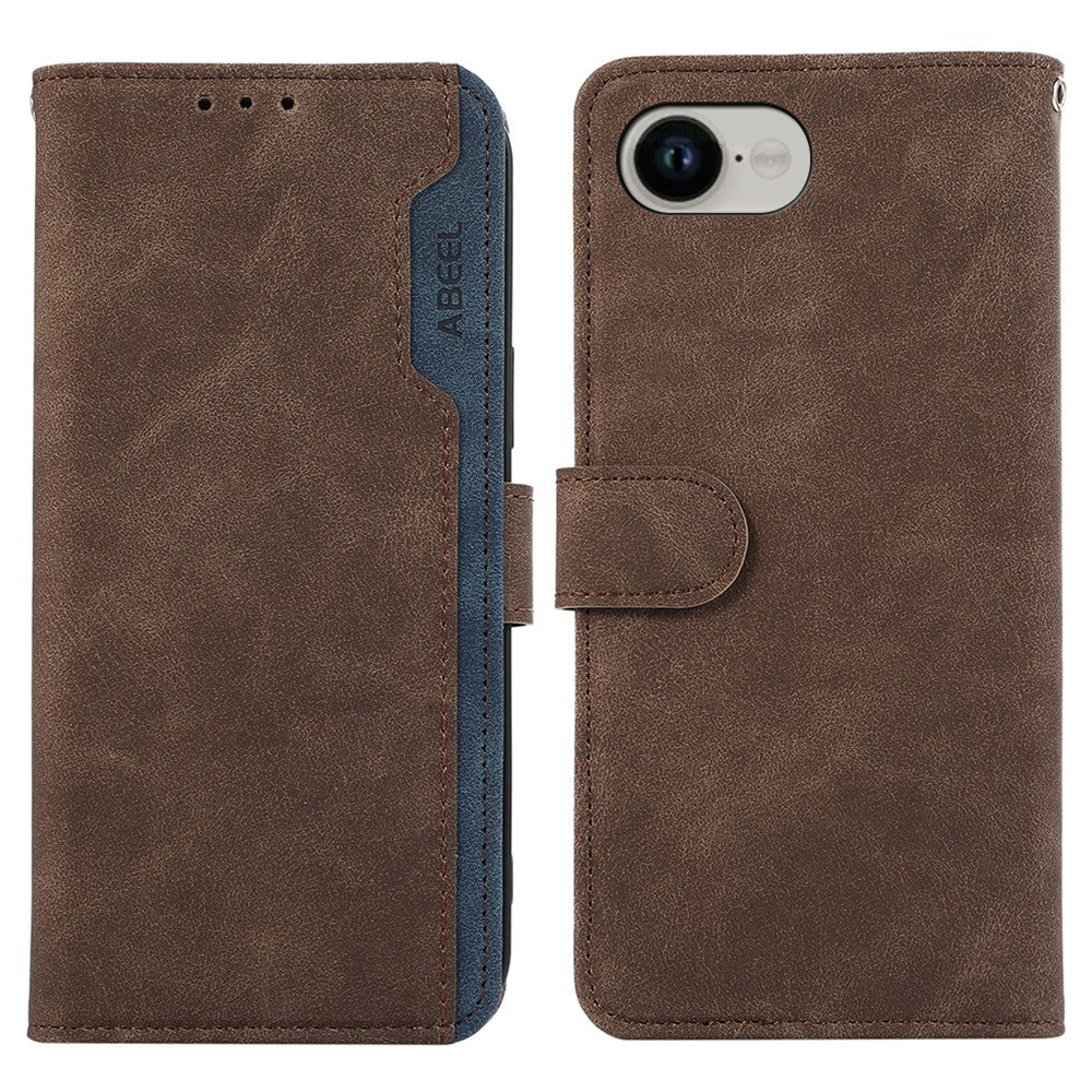 ABEEL For iPhone 17th / 16th Case Color Splicing Leather Flip Phone Cover RFID Blocking