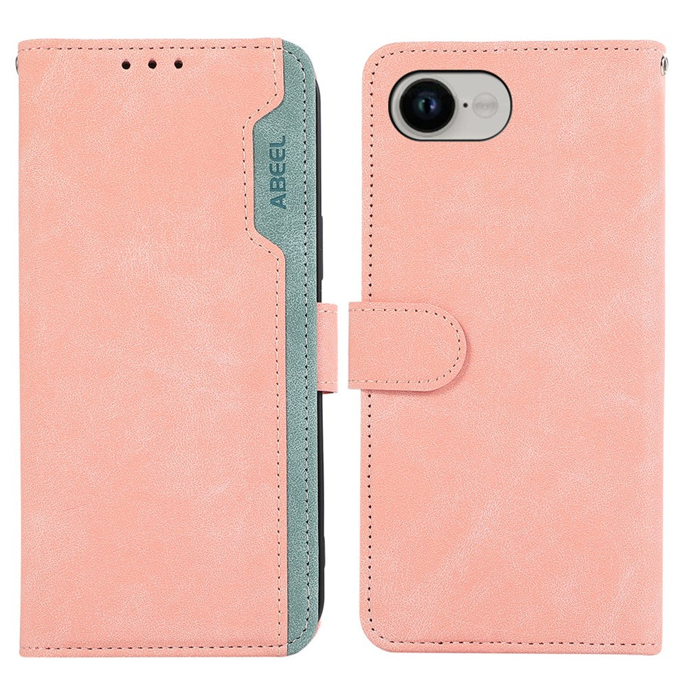 ABEEL For iPhone 17th / 16th Case Color Splicing Leather Flip Phone Cover RFID Blocking