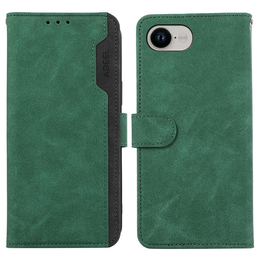 ABEEL For iPhone 17th / 16th Case Color Splicing Leather Flip Phone Cover RFID Blocking