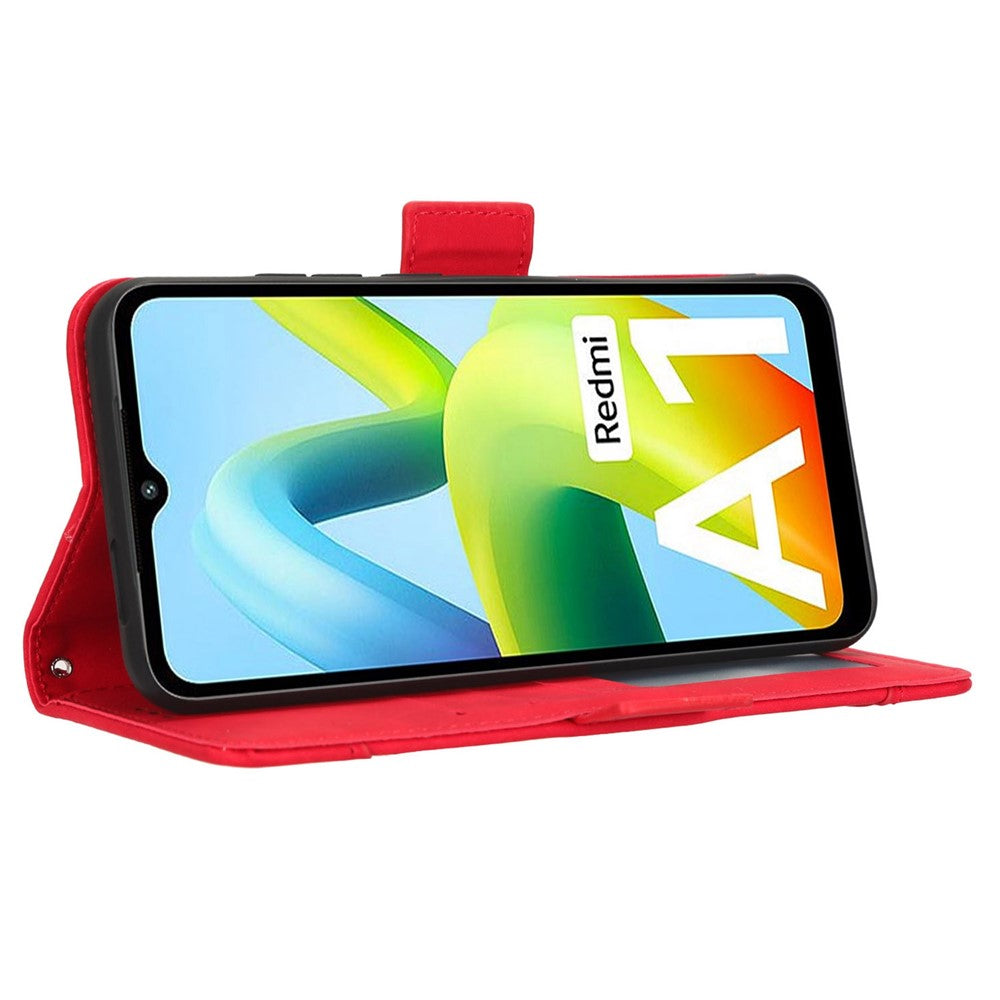 For Xiaomi Redmi A1 4G / A2 4G Multiple Card Slots PU Leather Wallet Cover Dual Magnetic Clasp Mobile Phone Stand Case