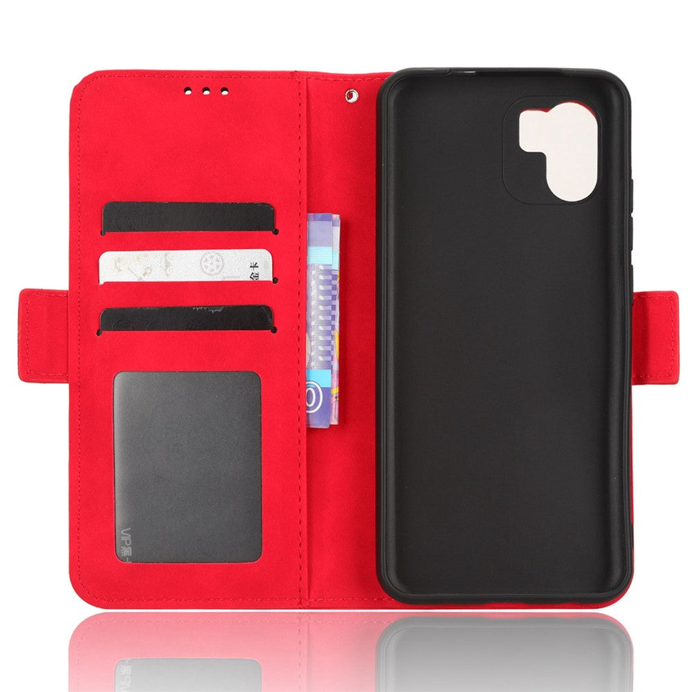 For Xiaomi Redmi A1 4G / A2 4G Multiple Card Slots PU Leather Wallet Cover Dual Magnetic Clasp Mobile Phone Stand Case