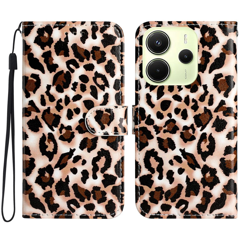 For Xiaomi Redmi Note 14 4G (163.25mm) Wallet Case Printed Pattern Design Leather Phone Cover