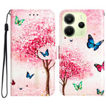 For Xiaomi Redmi Note 14 4G (163.25mm) Wallet Case Printed Pattern Design Leather Phone Cover