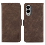 ABEEL For Samsung Galaxy S25 Edge Case PU Leather Folio Stand View RFID Blocking Phone Cover