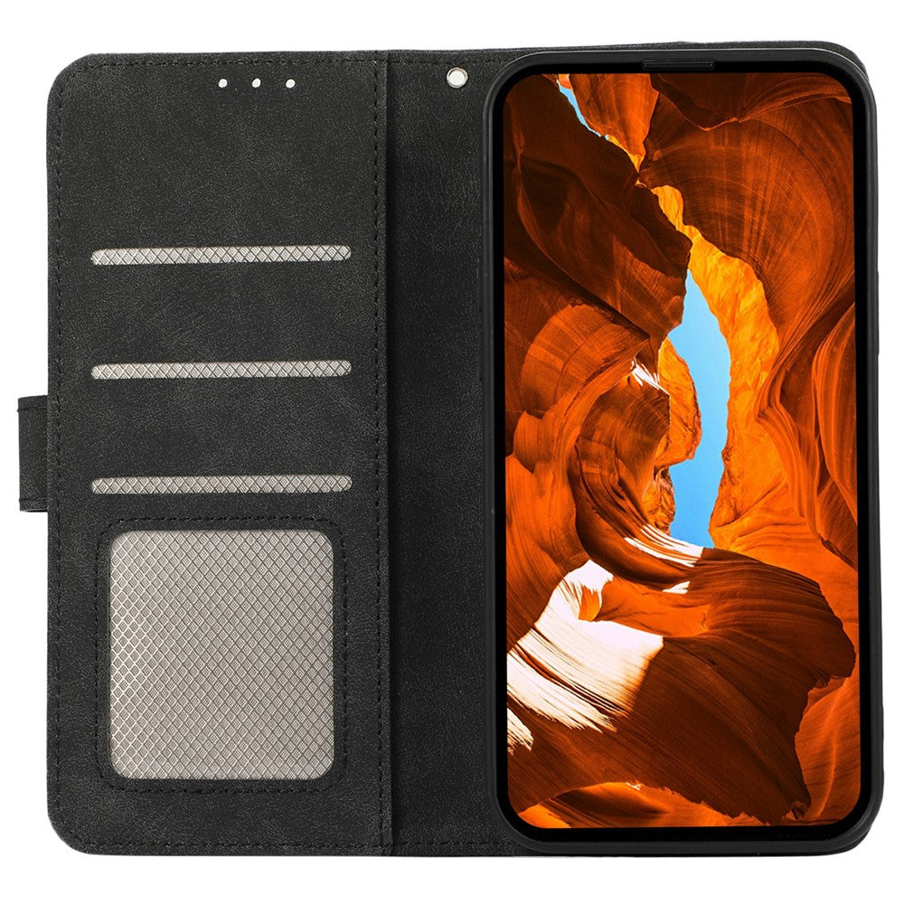 ABEEL For Samsung Galaxy S25 Edge Case Color Splicing Leather Flip Phone Cover RFID Blocking