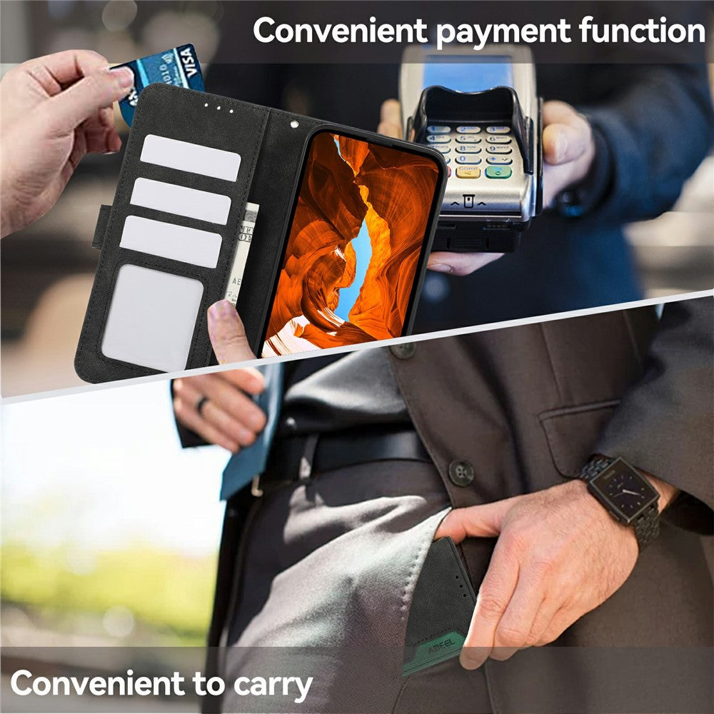 ABEEL For Samsung Galaxy S25 Edge Case Color Splicing Leather Flip Phone Cover RFID Blocking