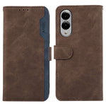 ABEEL For Samsung Galaxy S25 Edge Case Color Splicing Leather Flip Phone Cover RFID Blocking