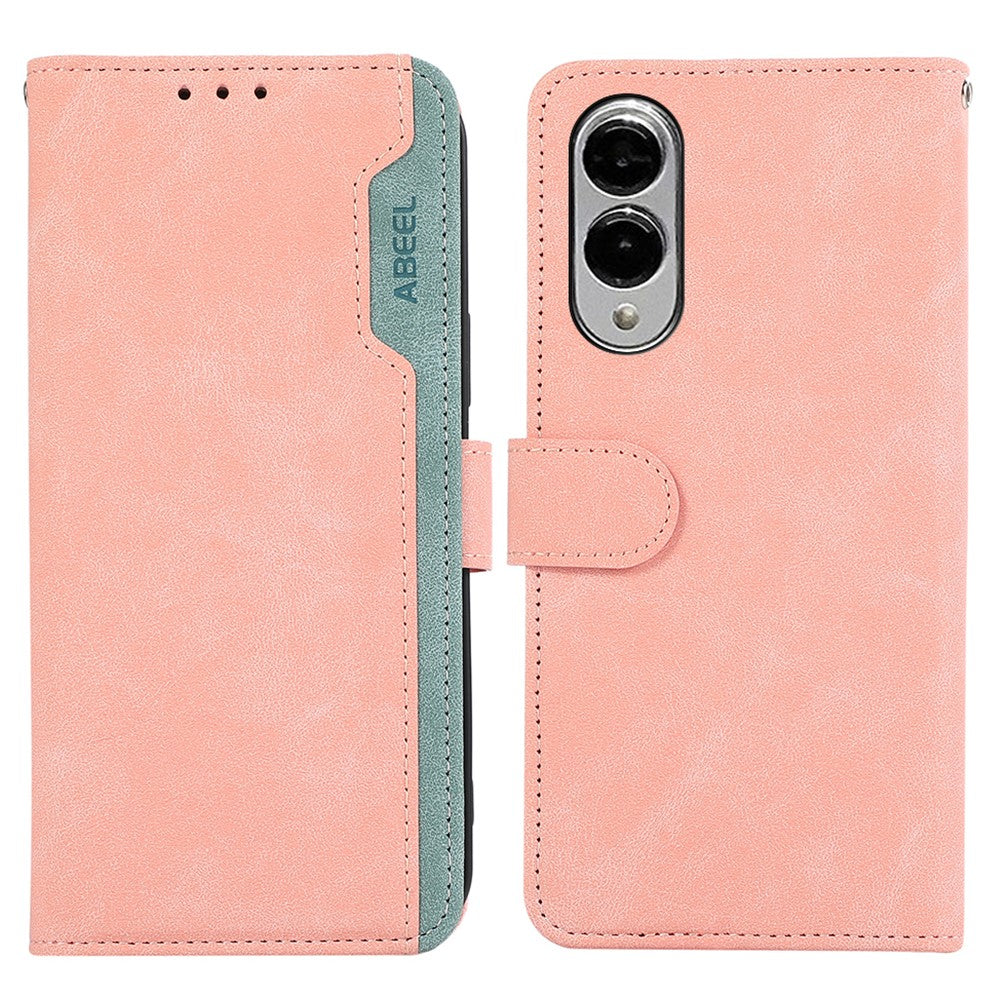 ABEEL For Samsung Galaxy S25 Edge Case Color Splicing Leather Flip Phone Cover RFID Blocking