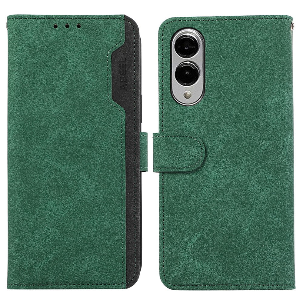 ABEEL For Samsung Galaxy S25 Edge Case Color Splicing Leather Flip Phone Cover RFID Blocking