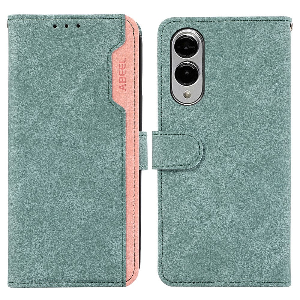 ABEEL For Samsung Galaxy S25 Edge Case Color Splicing Leather Flip Phone Cover RFID Blocking