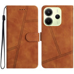 For Xiaomi Redmi Note 14 4G (163.25mm) Case Flip Leather Retro Phone Cover Lines Imprinted