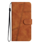 For Xiaomi Redmi Note 14 4G (163.25mm) Case Flip Leather Retro Phone Cover Lines Imprinted