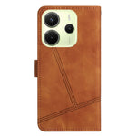 For Xiaomi Redmi Note 14 4G (163.25mm) Case Flip Leather Retro Phone Cover Lines Imprinted