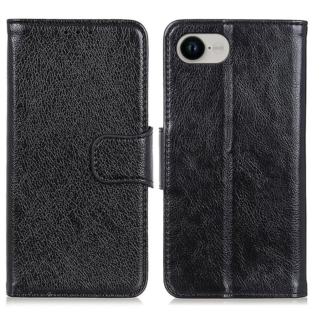 Til iPhone 17e / 16e cover Nappa Tekstur Split Læderpung Telefoncover