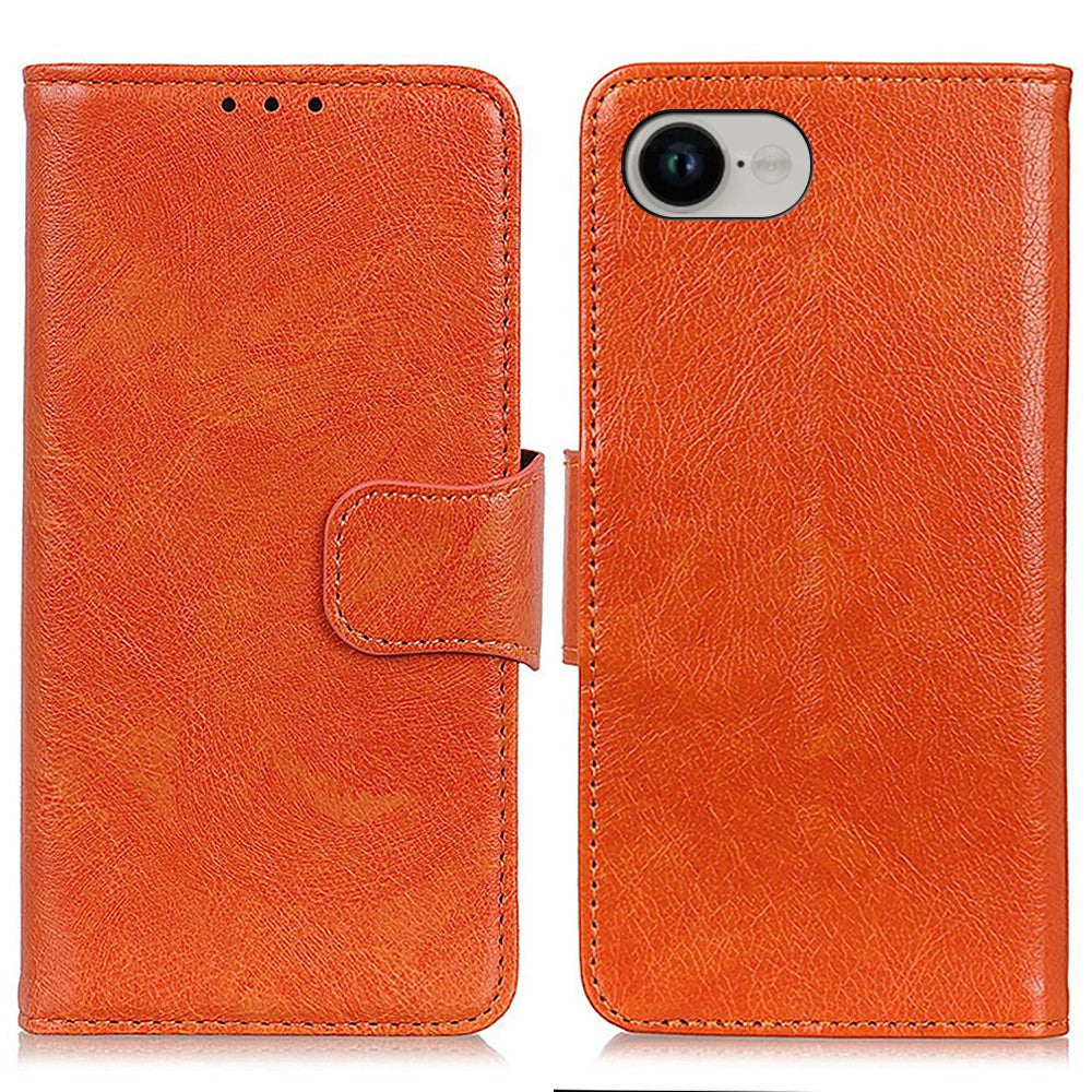 For iPhone 17th / 16th Case Nappa Texture Split Leather Wallet Phone Cover