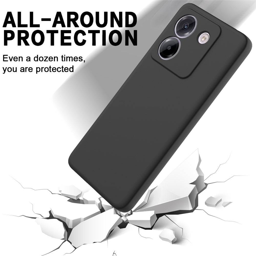 For Xiaomi Poco M7 Pro 5G Liquid Silicone Case Phone Back Cover with Hand Strap