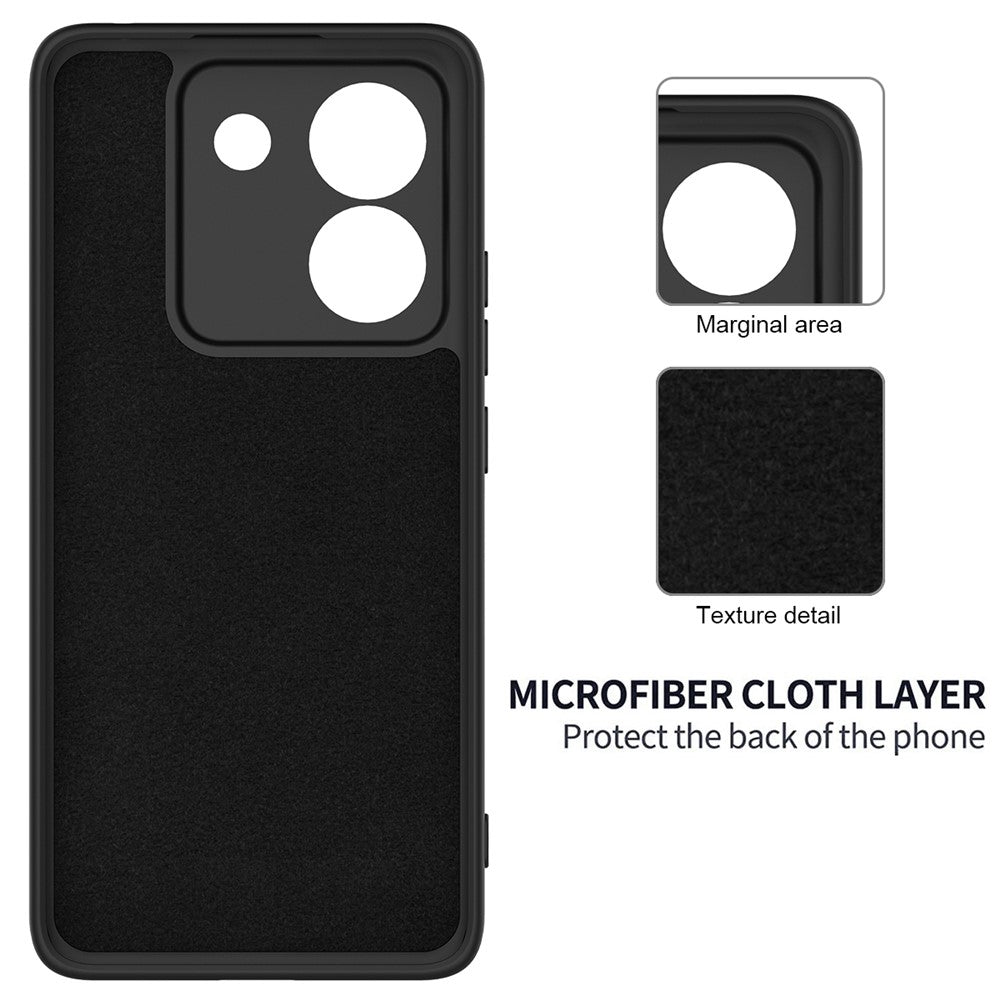 For Xiaomi Poco M7 Pro 5G Liquid Silicone Case Phone Back Cover with Hand Strap
