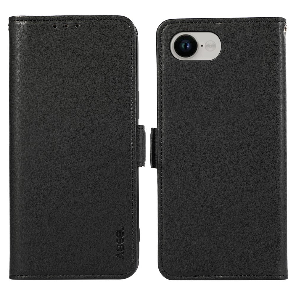 ABEEL For iPhone 17e / 16e Case Leather Phone Cover with RFID Blocking Wallet