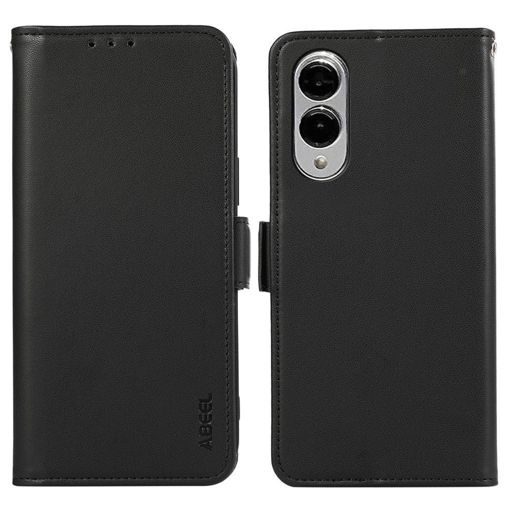 ABEEL For Samsung Galaxy S25 Edge Case Leather Phone Cover with RFID Blocking Wallet