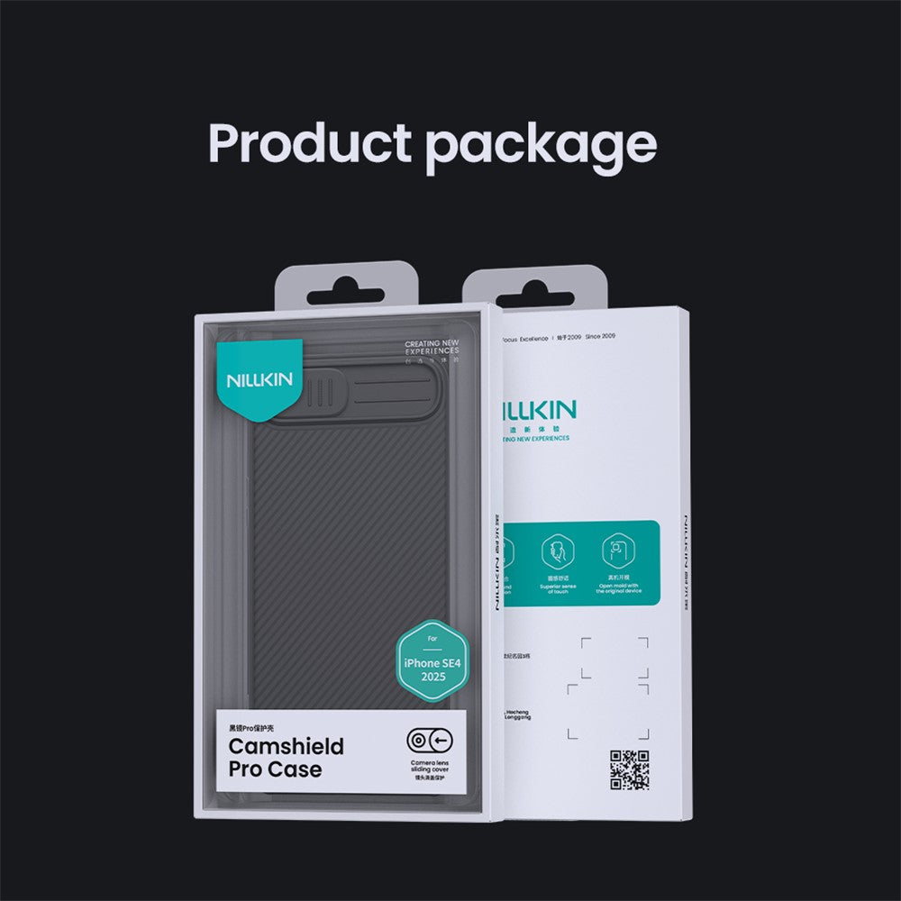 NILLKIN Camshield Pro Series for iPhone 17e / 16e Case PC + TPU Slide Camera Lid Phone Cover
