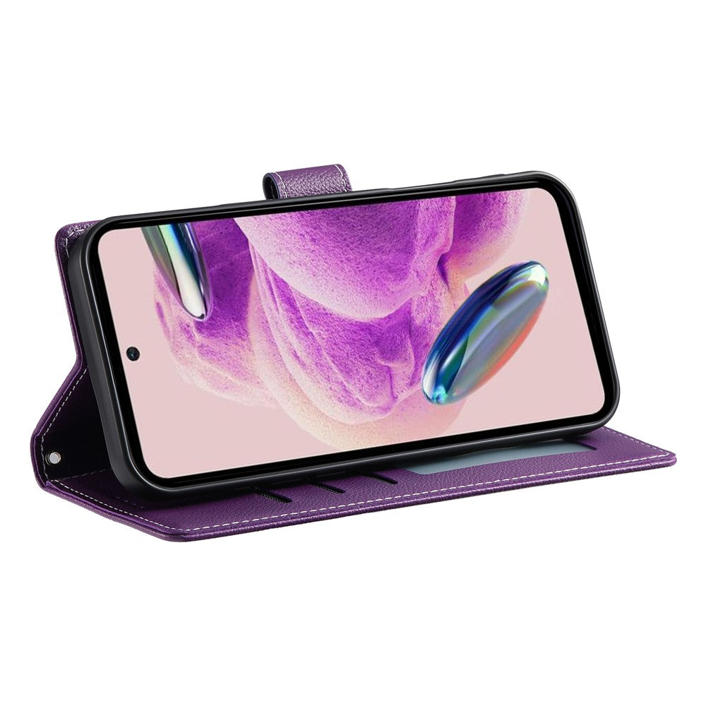 For Xiaomi 14T Pro Stand Case Litchi Texture Leather Wallet Phone Cover Magnetic Snap