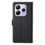 For Xiaomi Redmi Note 14 4G (163.25mm) Stand Case Litchi Texture Leather Wallet Phone Cover Magnetic Snap