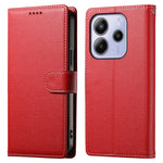 For Xiaomi Redmi Note 14 4G (163.25mm) Stand Case Litchi Texture Leather Wallet Phone Cover Magnetic Snap