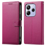 For Xiaomi Redmi Note 14 4G (163.25mm) Stand Case Litchi Texture Leather Wallet Phone Cover Magnetic Snap
