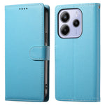 For Xiaomi Redmi Note 14 4G (163.25mm) Stand Case Litchi Texture Leather Wallet Phone Cover Magnetic Snap