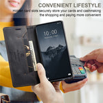 AUTSPACE For Xiaomi Redmi Note 13 Pro 4G Wallet Case  A01 Leather Stand Cover with RFID Blocking Card Holder
