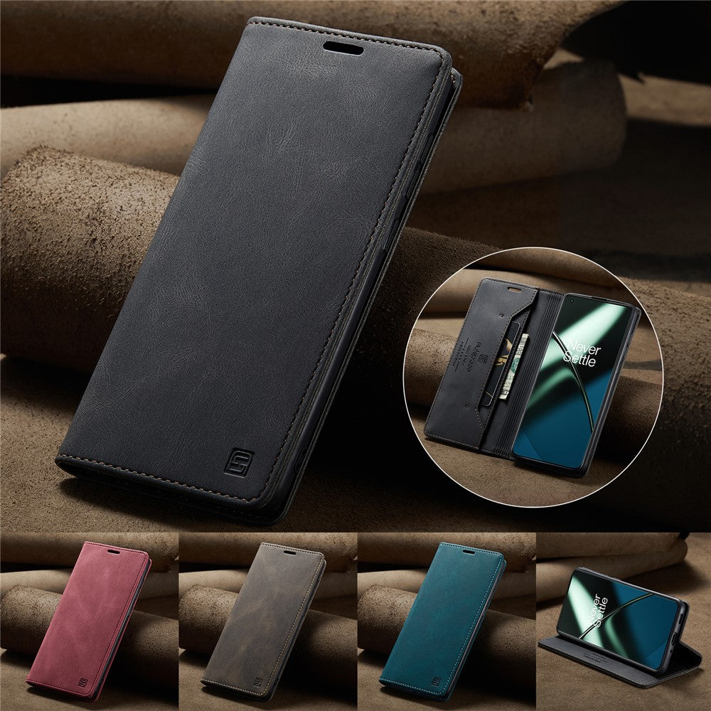 AUTSPACE För OnePlus 11 5G Plånboksfodral A01 Läderfodral med RFID-blockerande korthållare