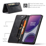 AUTSPACE För OnePlus 8T Plånboksfodral A01 Läderfodral med RFID-blockerande korthållare