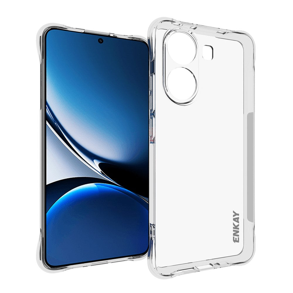 ENKAY HAT PRINCE gennemsigtigt mobilcover til Xiaomi Poco X7 Pro 5G, stødsikkert og skridsikkert TPU-cover