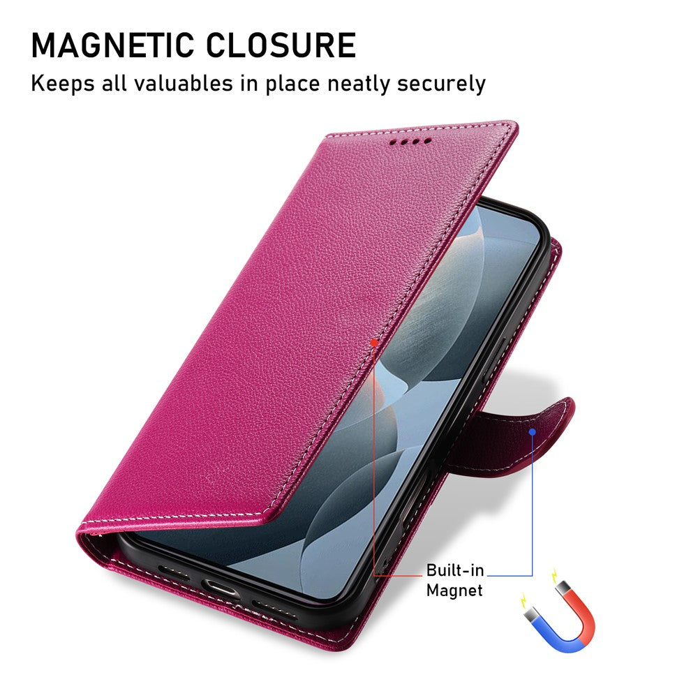 DF-012 För OnePlus Nord CE4 5G Skal Litchi Textur Läder Magnetspänne Plånboksfodral