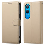 DF-012 til OnePlus Nord CE4 Lite 5G, lædercover med litchitekstur, magnetisk lukning og pung