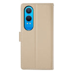 DF-012 til OnePlus Nord CE4 Lite 5G, lædercover med litchitekstur, magnetisk lukning og pung