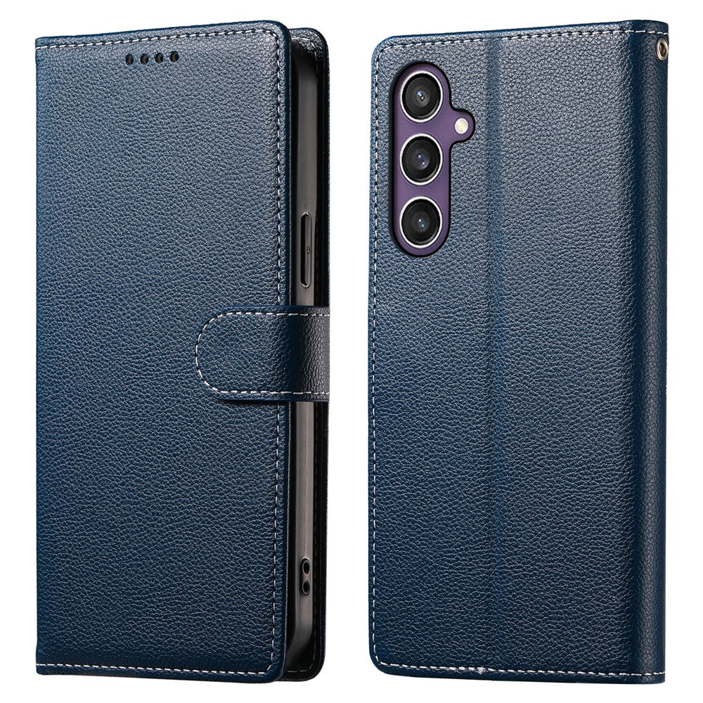 DF-012 For Samsung Galaxy S23 FE Case Litchi Texture Leather Wallet Stand Phone Cover