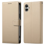 DF-012 För Samsung Galaxy A05 4G Skal Litchi Texturerat Läder Plånboksfodral mobilskal