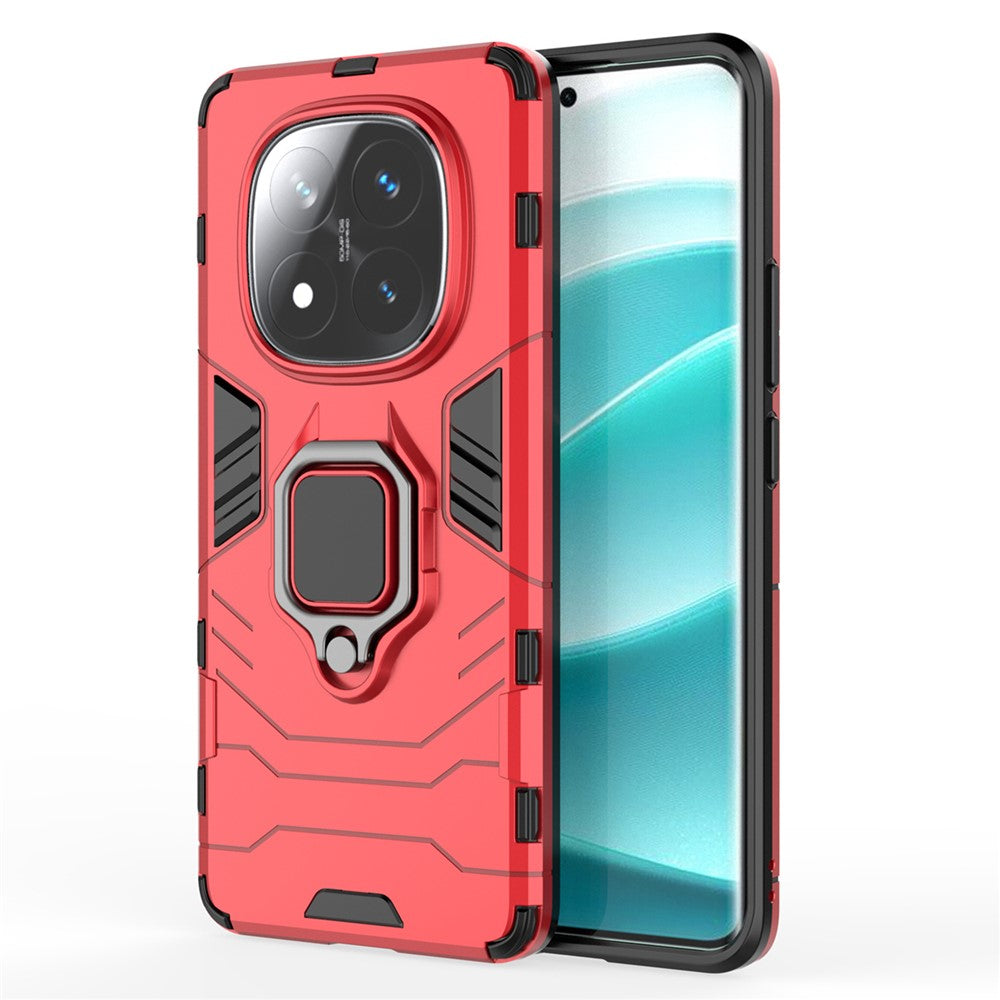 For Xiaomi Redmi Note 14 Pro+ 5G Case PC + TPU Protective Phone Cover with Ring Kickstand