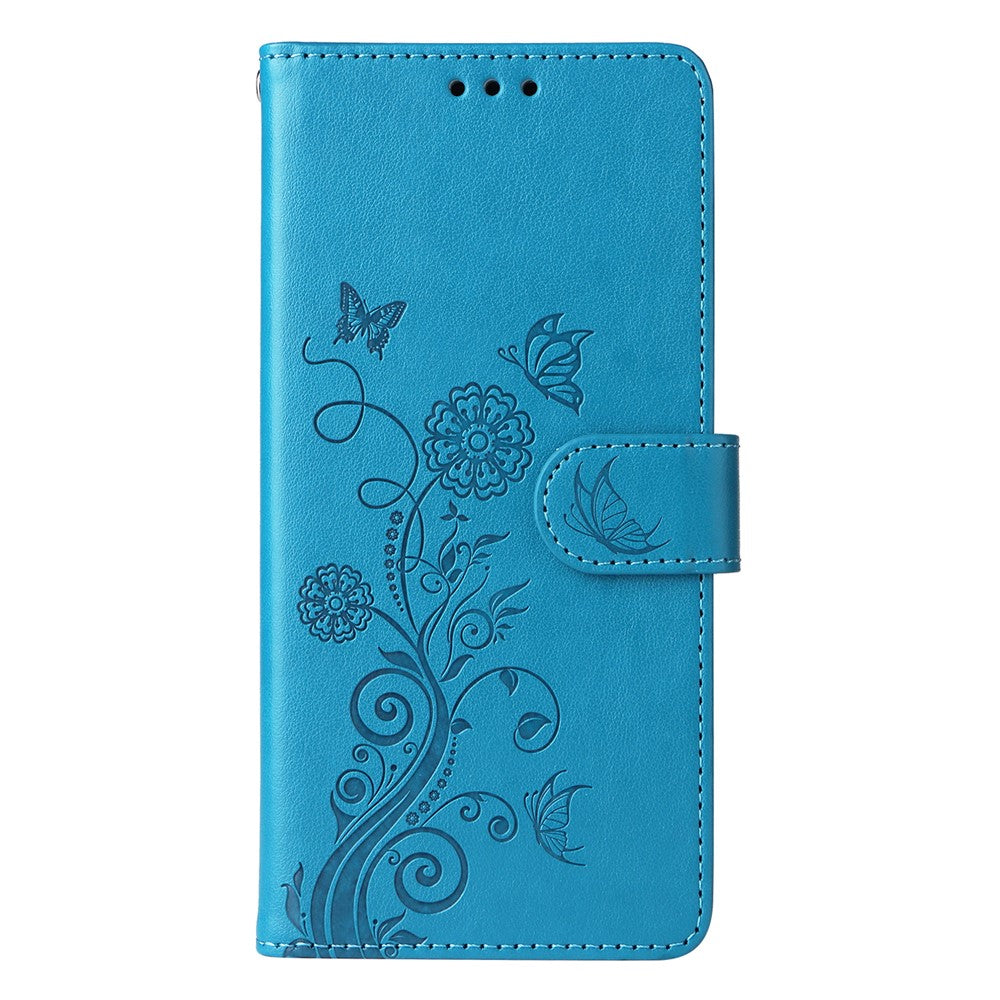 For Xiaomi Redmi Note 14 4G (163.25mm) Case Butterfly Floral Imprint Wallet Stand Leather Phone Cover