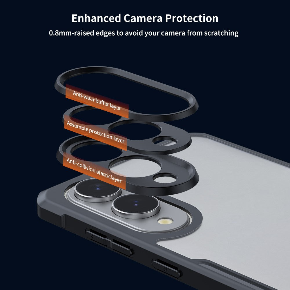 XUNDD Til Samsung Galaxy S25 Slim / S25 Edge Etui Stødabsorberende TPU + Akryl Klart Bagcover