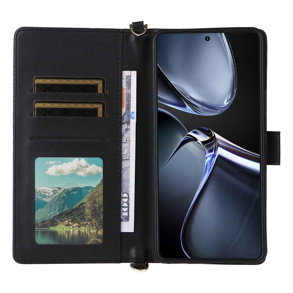 Til Asus Zenfone 12 Ultra 5G Pung-etui med Skulder-/Håndrem Læder Telefoncover Stand