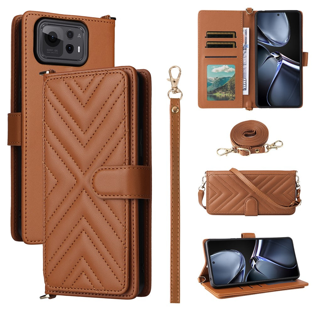Til Asus Zenfone 12 Ultra 5G Pung-etui med Skulder-/Håndrem Læder Telefoncover Stand